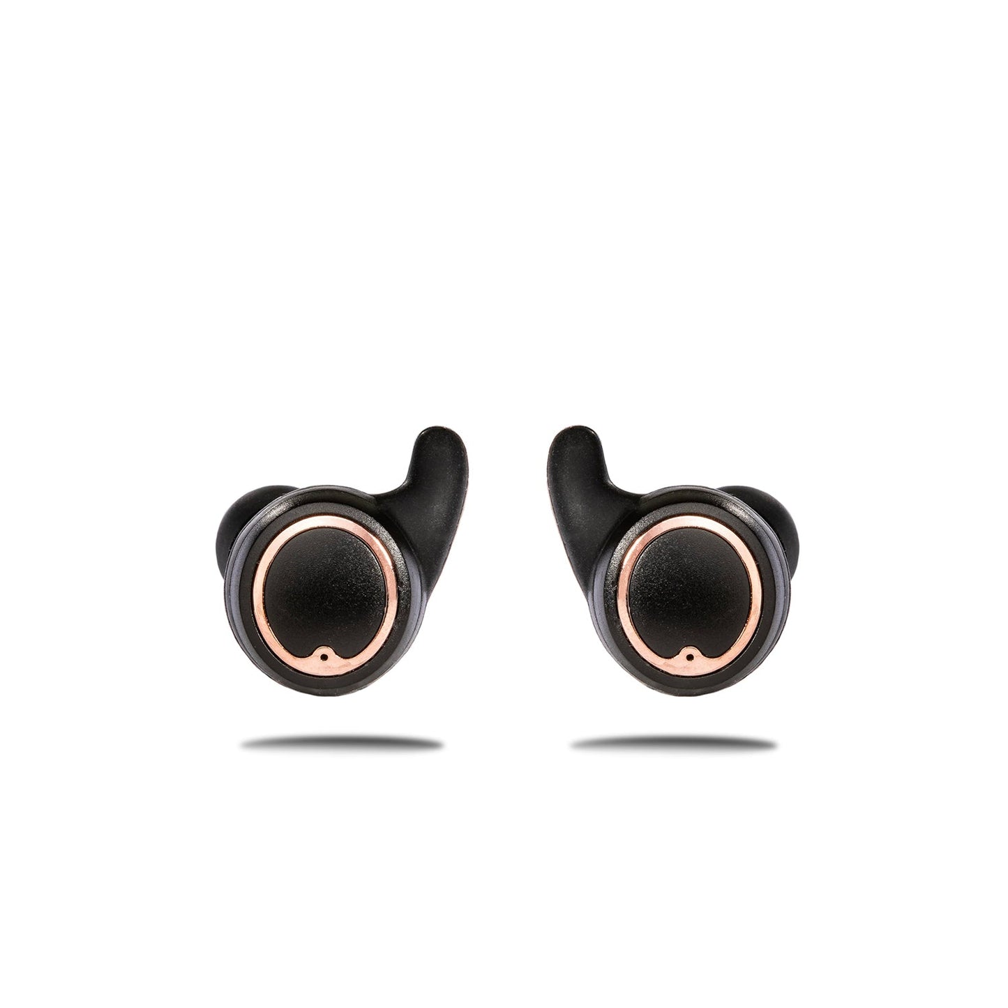 AIR Active 2.0 Matte Black Rose Gold Sport Earbuds (In Ear Wireless Headphones) by Friendie Audio Pty Ltd