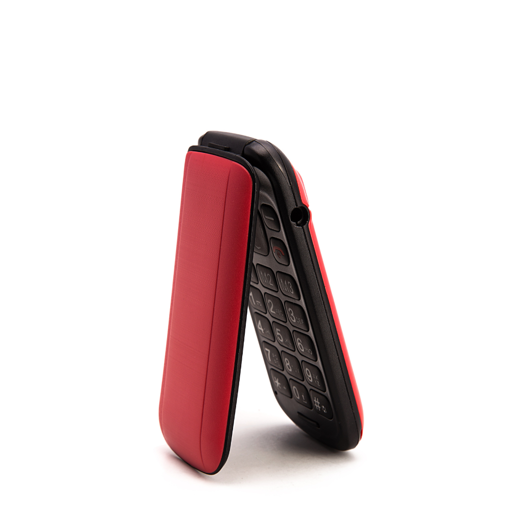Returned Resale - TTfone TT140 Red Flip Folding Phone with USB Cable, Vodafone Pay As You Go by TTfone