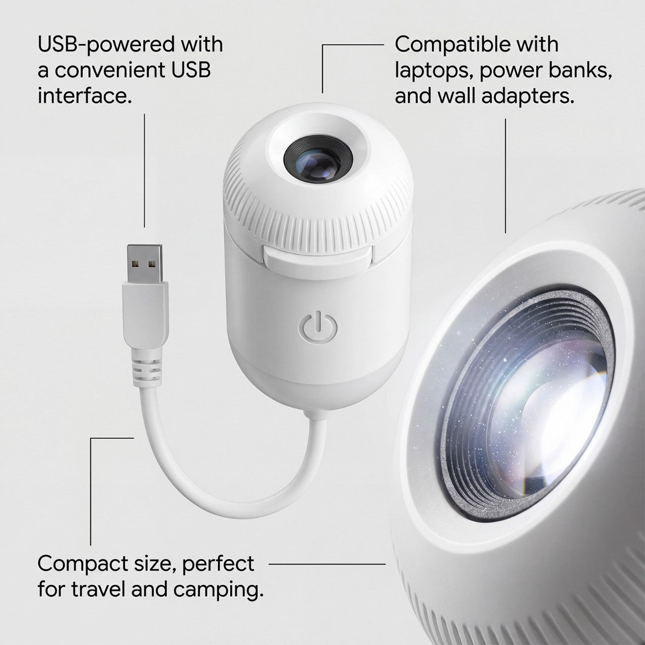 Lampada Proiettore Cielo Stellato USB per Camera - Rendtronics