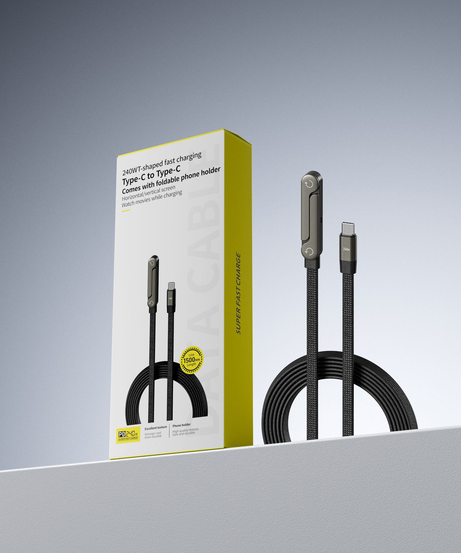 Cavo Dati 2 in 1 con Supporto Pieghevole - Rendtronics