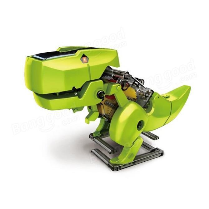 High Tech DIY 4in1 Transforming Solar Powered DinoRobot - Rendtronics