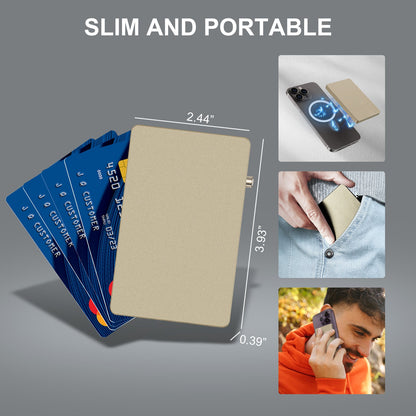 TOYFID All-Aluminum Pop Up Slide Rfid Slim Basic Card personalized wallet for men by TOYFID Wallet