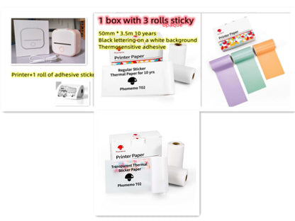 Portable Mini Thermal Label Printer Home Photo Printer Student Wrong Question Printer Bluetooth-compatible Mini Label Printer Price Tag - Rendtronics