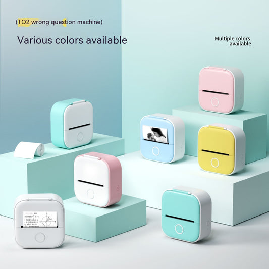 Portable Mini Thermal Label Printer Home Photo Printer Student Wrong Question Printer Bluetooth-compatible Mini Label Printer Price Tag - Rendtronics