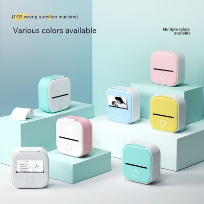 Portable Mini Thermal Label Printer Home Photo Printer Student Wrong Question Printer Bluetooth-compatible Mini Label Printer Price Tag by Maiden-Art
