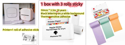 Portable Mini Thermal Label Printer Home Photo Printer Student Wrong Question Printer Bluetooth-compatible Mini Label Printer Price Tag - Rendtronics