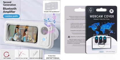 Supporto Telefono Doccia Impermeabile con Speaker Bluetooth - Rendtronics