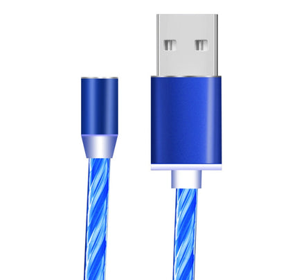 Compatible with Apple, Flowing Ligh Magnetic Streamer Data Line Cable for Iphone Android Typec - Rendtronics