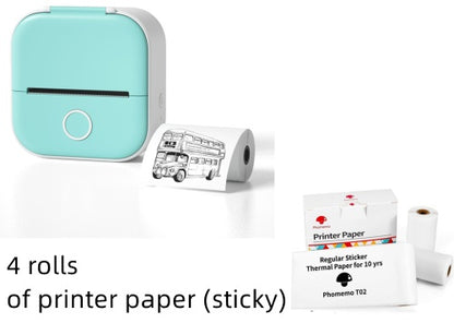 Portable Mini Thermal Label Printer Home Photo Printer Student Wrong Question Printer Bluetooth-compatible Mini Label Printer Price Tag - Rendtronics