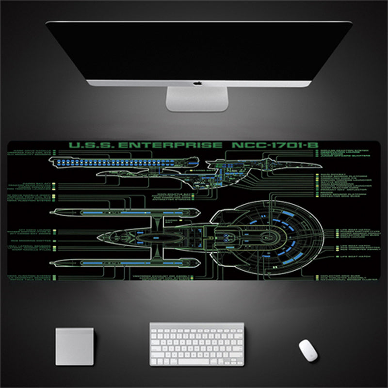Industrial Style Tech Oversized Seam Keyboard Mouse Desk Pad - Rendtronics