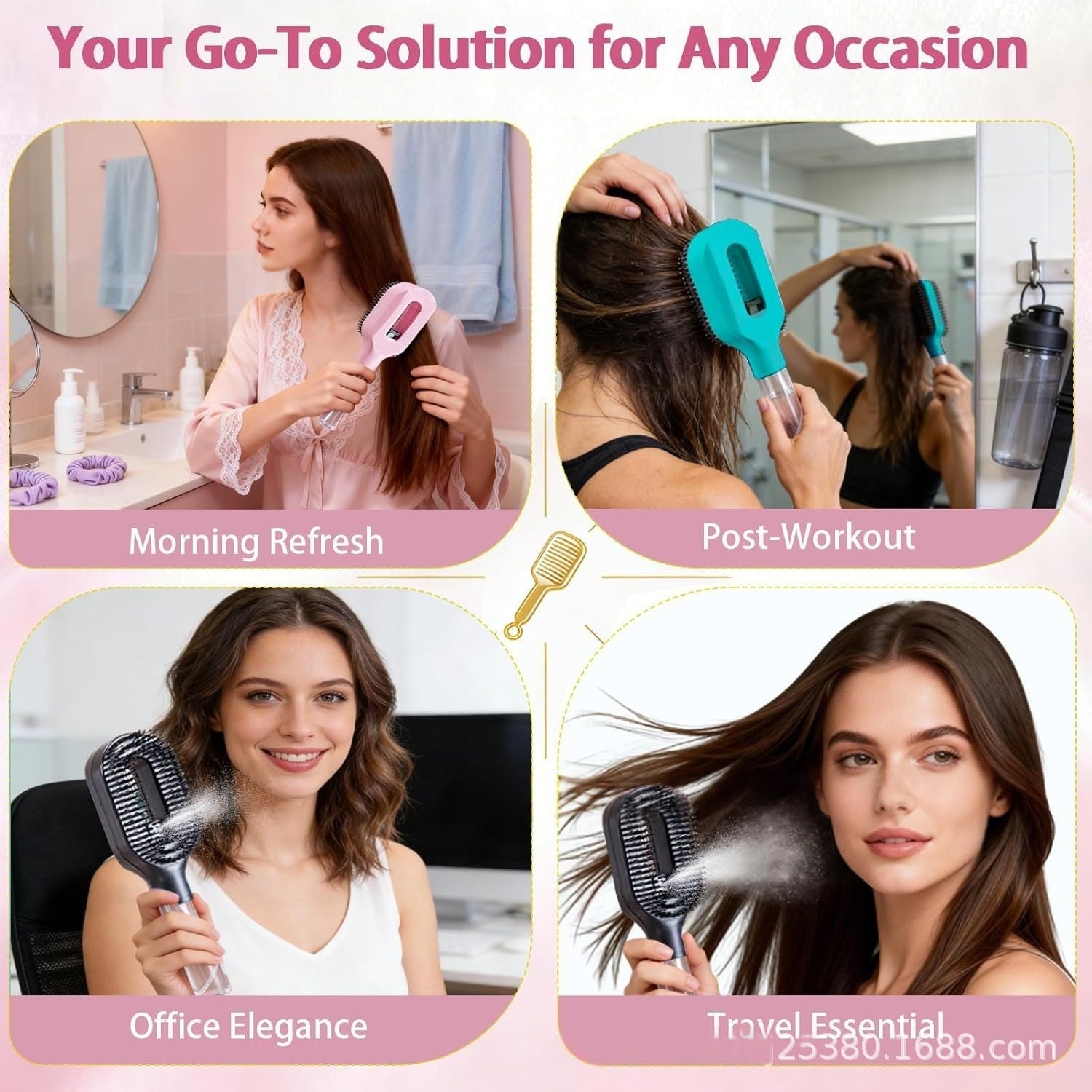 Spazzola Capelli Anti-Crespo con Spray - Rendtronics