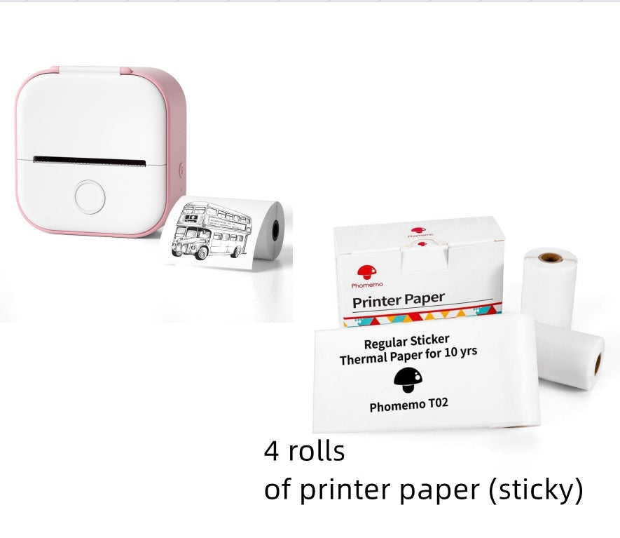 Portable Mini Thermal Label Printer Home Photo Printer Student Wrong Question Printer Bluetooth-compatible Mini Label Printer Price Tag - Rendtronics
