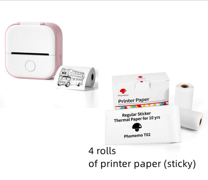 Portable Mini Thermal Label Printer Home Photo Printer Student Wrong Question Printer Bluetooth-compatible Mini Label Printer Price Tag - Rendtronics
