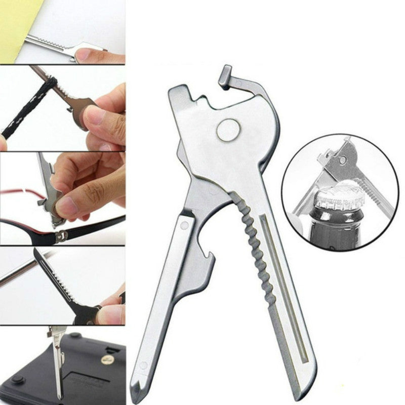 Multipurpose Keychain Key Survive Pocket Opener Shape Mini Multi Gear Utility Tech Tool Ring Screwdriver - Rendtronics