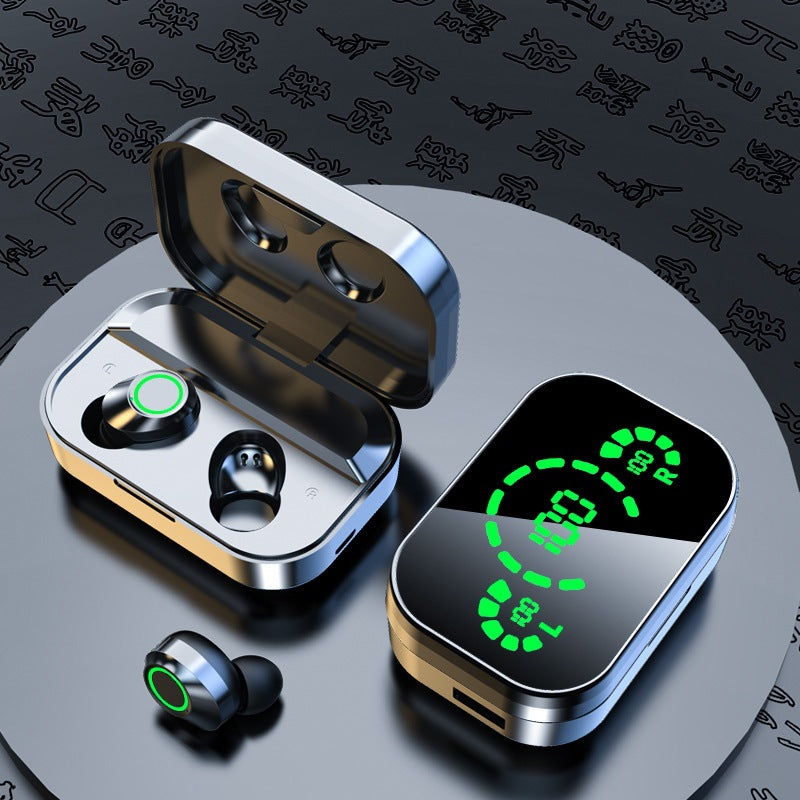 YD03 Wireless Bluetooth-compatible Headset TWS Large Screen Smart Digital Display In Ear Breathing Light - Rendtronics