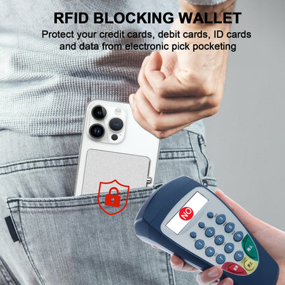 RFID Blocking Wallet Minimalist Slim Card Holder for Magsafe with Adjustable Stand, Metal Pop Up Magnetic Wallet for Men TOYFID by TOYFID Wallet