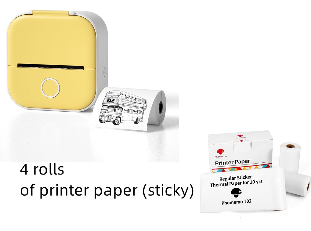 Portable Mini Thermal Label Printer Home Photo Printer Student Wrong Question Printer Bluetooth-compatible Mini Label Printer Price Tag - Rendtronics