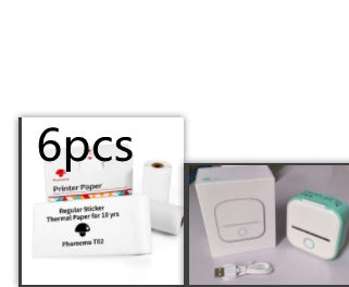 Portable Mini Thermal Label Printer Home Photo Printer Student Wrong Question Printer Bluetooth-compatible Mini Label Printer Price Tag - Rendtronics