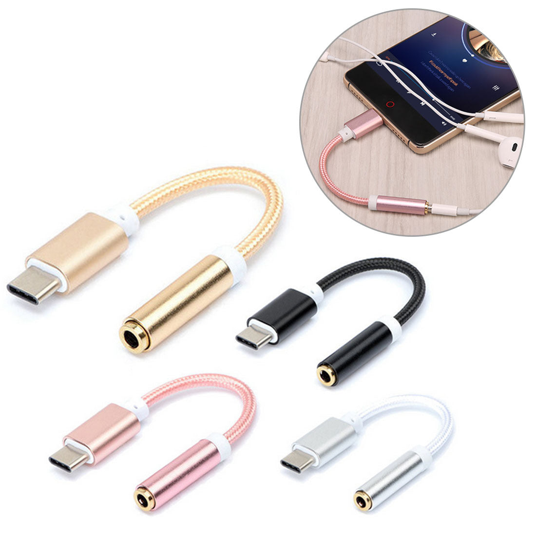 Headphone Audio Conversion Mobile Phone Adapter Cable - Rendtronics