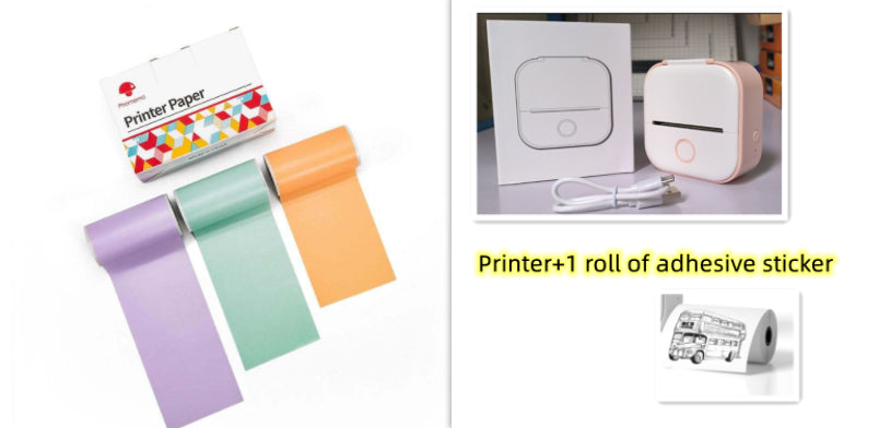 Portable Mini Thermal Label Printer Home Photo Printer Student Wrong Question Printer Bluetooth-compatible Mini Label Printer Price Tag - Rendtronics