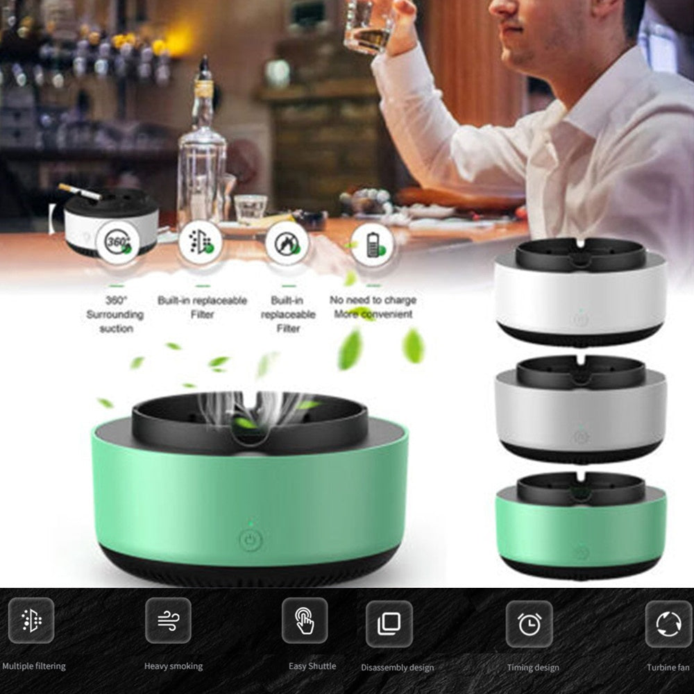 Smoke Removal Air Purification Ashtray Anion Purification Practical Automatic Purifier Ashtray Portable Gadgets For Car Ashtray - Rendtronics