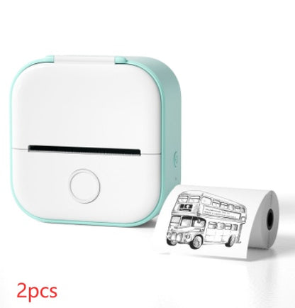 Portable Mini Thermal Label Printer Home Photo Printer Student Wrong Question Printer Bluetooth-compatible Mini Label Printer Price Tag - Rendtronics