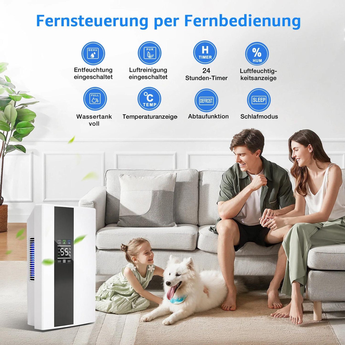 Support pan European shipping--2200ml Electric Dehumidifier, 30m² Space Dehumidifier - Rendtronics