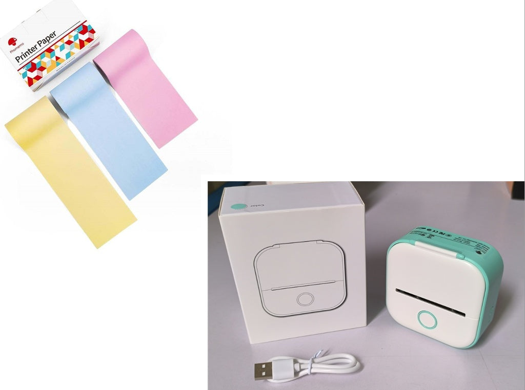 Portable Mini Thermal Label Printer Home Photo Printer Student Wrong Question Printer Bluetooth-compatible Mini Label Printer Price Tag - Rendtronics