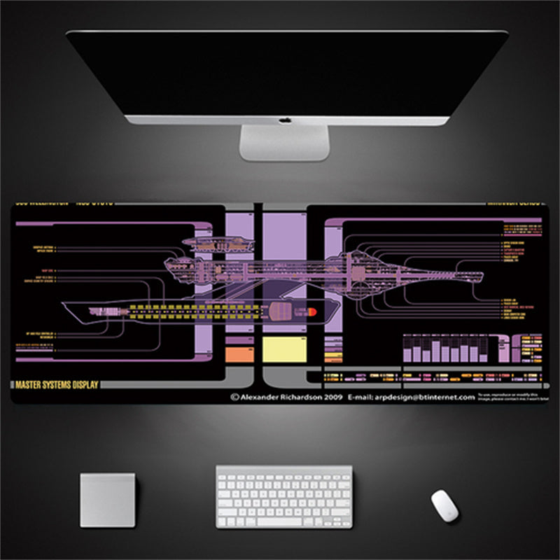 Industrial Style Tech Oversized Seam Keyboard Mouse Desk Pad - Rendtronics