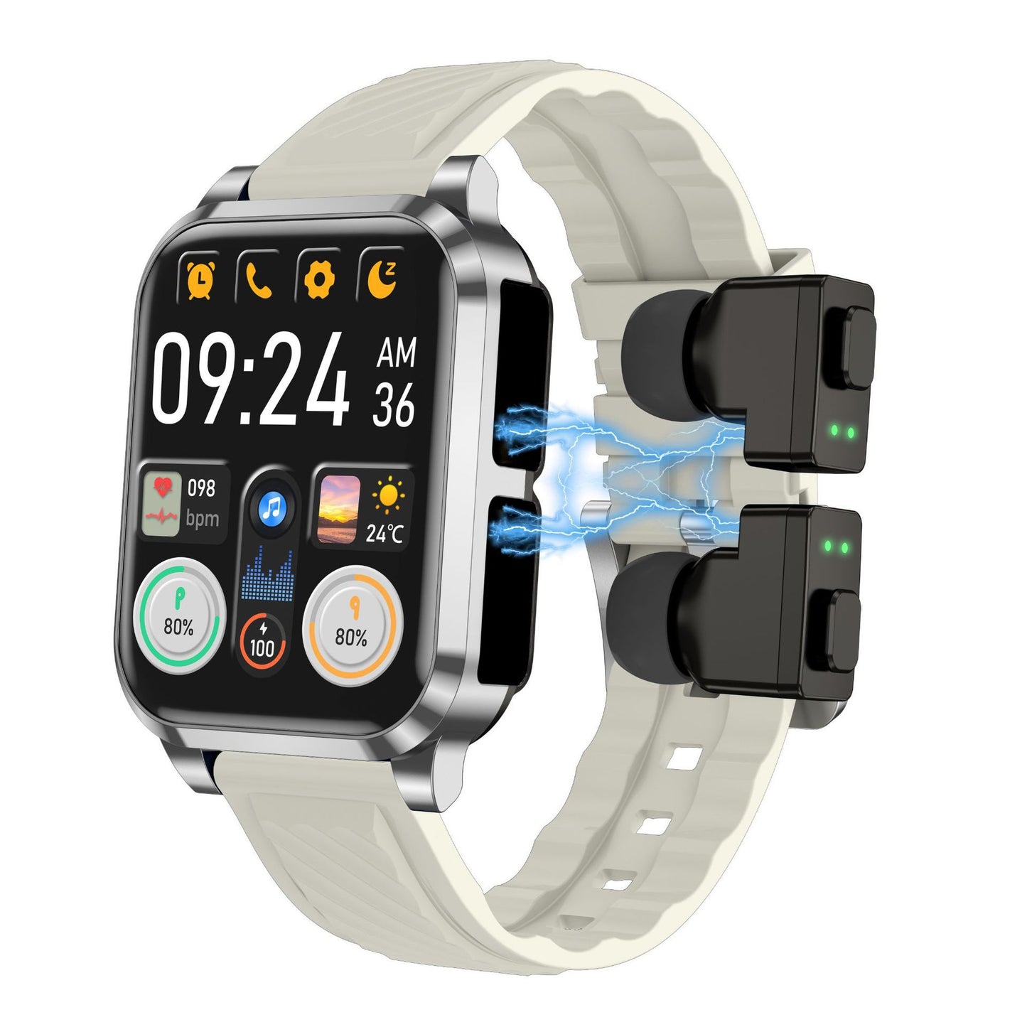 Smart Bluetooth Earbuds Multi-functional High-tech Smartwatch For Calls And Music - Rendtronics