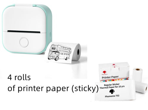 Portable Mini Thermal Label Printer Home Photo Printer Student Wrong Question Printer Bluetooth-compatible Mini Label Printer Price Tag by Maiden-Art