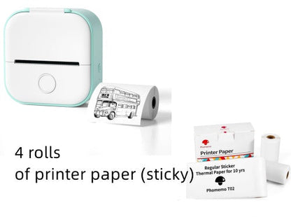 Portable Mini Thermal Label Printer Home Photo Printer Student Wrong Question Printer Bluetooth-compatible Mini Label Printer Price Tag by Maiden-Art