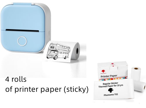Portable Mini Thermal Label Printer Home Photo Printer Student Wrong Question Printer Bluetooth-compatible Mini Label Printer Price Tag by Maiden-Art