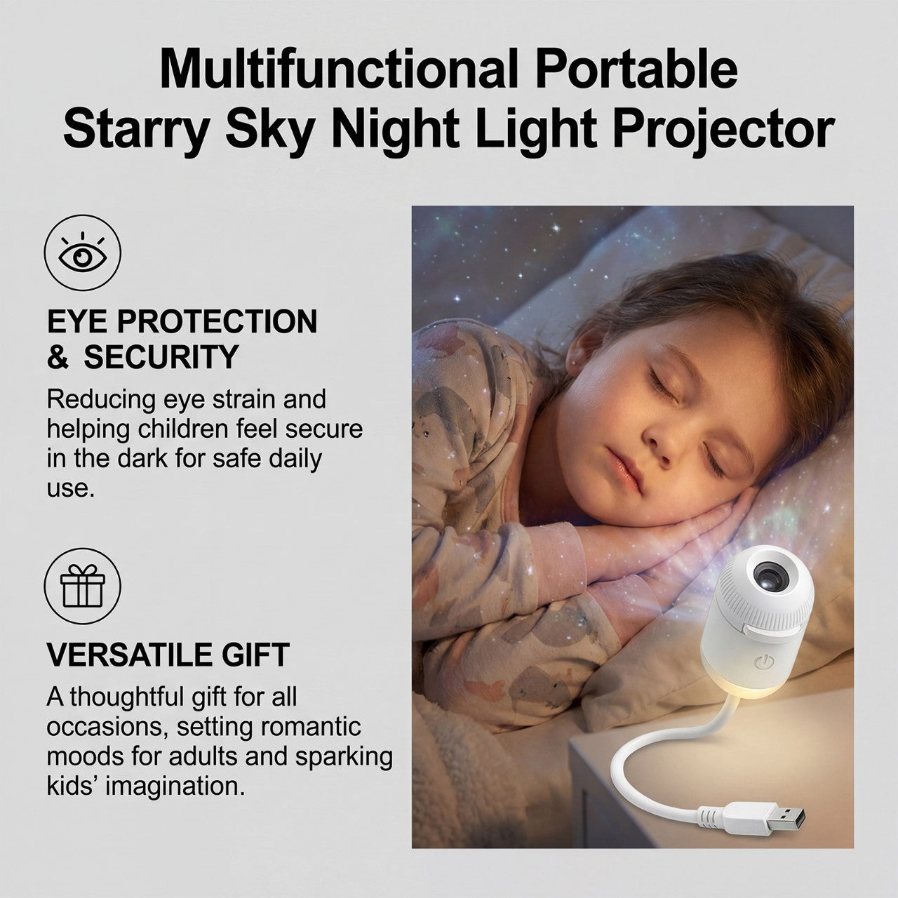 Lampada Proiettore Cielo Stellato USB per Camera - Rendtronics