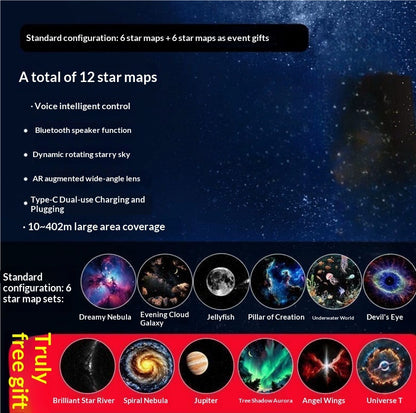 Lampada Proiettore Cielo Stellato USB per Camera - Rendtronics