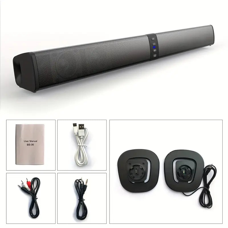 20W 3D Home Theater Stereo Surround Wireless Speaker - Black by TM