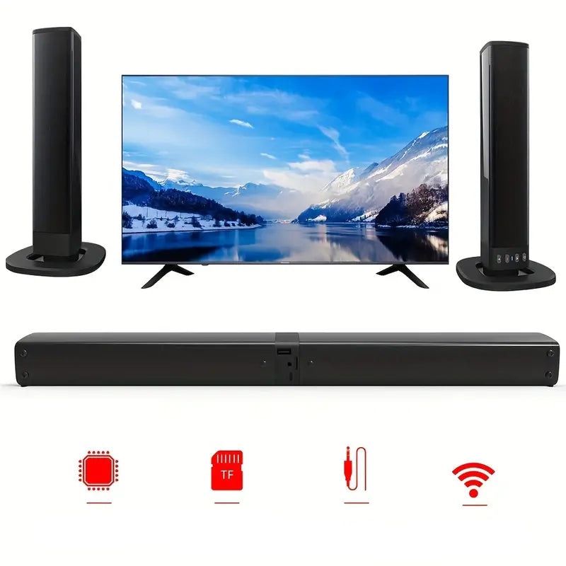 20W 3D Home Theater Stereo Surround Wireless Speaker - Black by TM