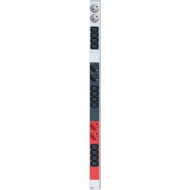 BACHMANN IT PDU ALU 0HE 12x C13 6x Schutzkontakt 3x 16A CEE rot by Bachmann