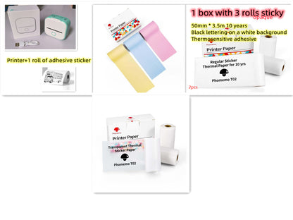 Portable Mini Thermal Label Printer Home Photo Printer Student Wrong Question Printer Bluetooth-compatible Mini Label Printer Price Tag - Rendtronics