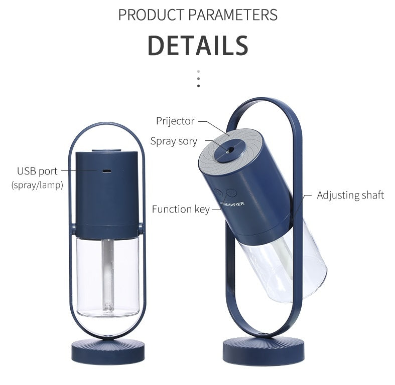 Umidificatore USB con Proiettore Notturno e Purificatore - Rendtronics