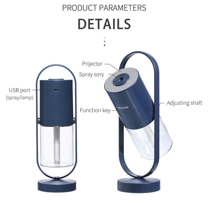 Umidificatore USB con Proiettore Notturno e Purificatore - Rendtronics