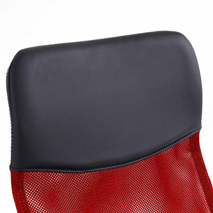 Ergonomic office chair with raised back - red by Timelesstools