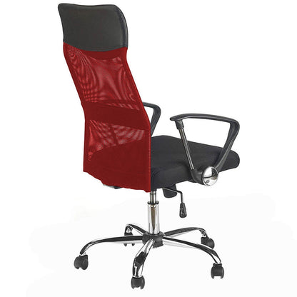 Ergonomic office chair with raised back - red by Timelesstools
