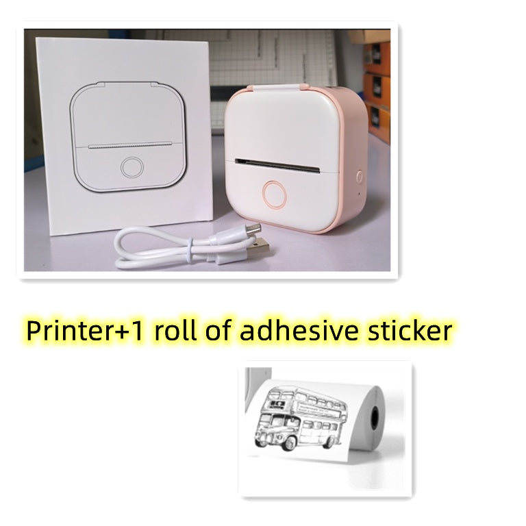 Portable Mini Thermal Label Printer Home Photo Printer Student Wrong Question Printer Bluetooth-compatible Mini Label Printer Price Tag - Rendtronics