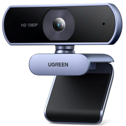 1080P HD Webcam Dual Mics Auto Light Correction Black by OBA