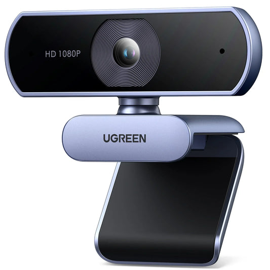 1080P HD Webcam Dual Mics Auto Light Correction Black by OBA