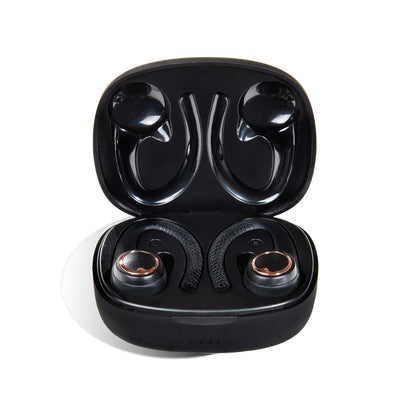 AIR Active 2.0 Matte Black Rose Gold Sport Earbuds (In Ear Wireless Headphones) by Friendie Audio Pty Ltd
