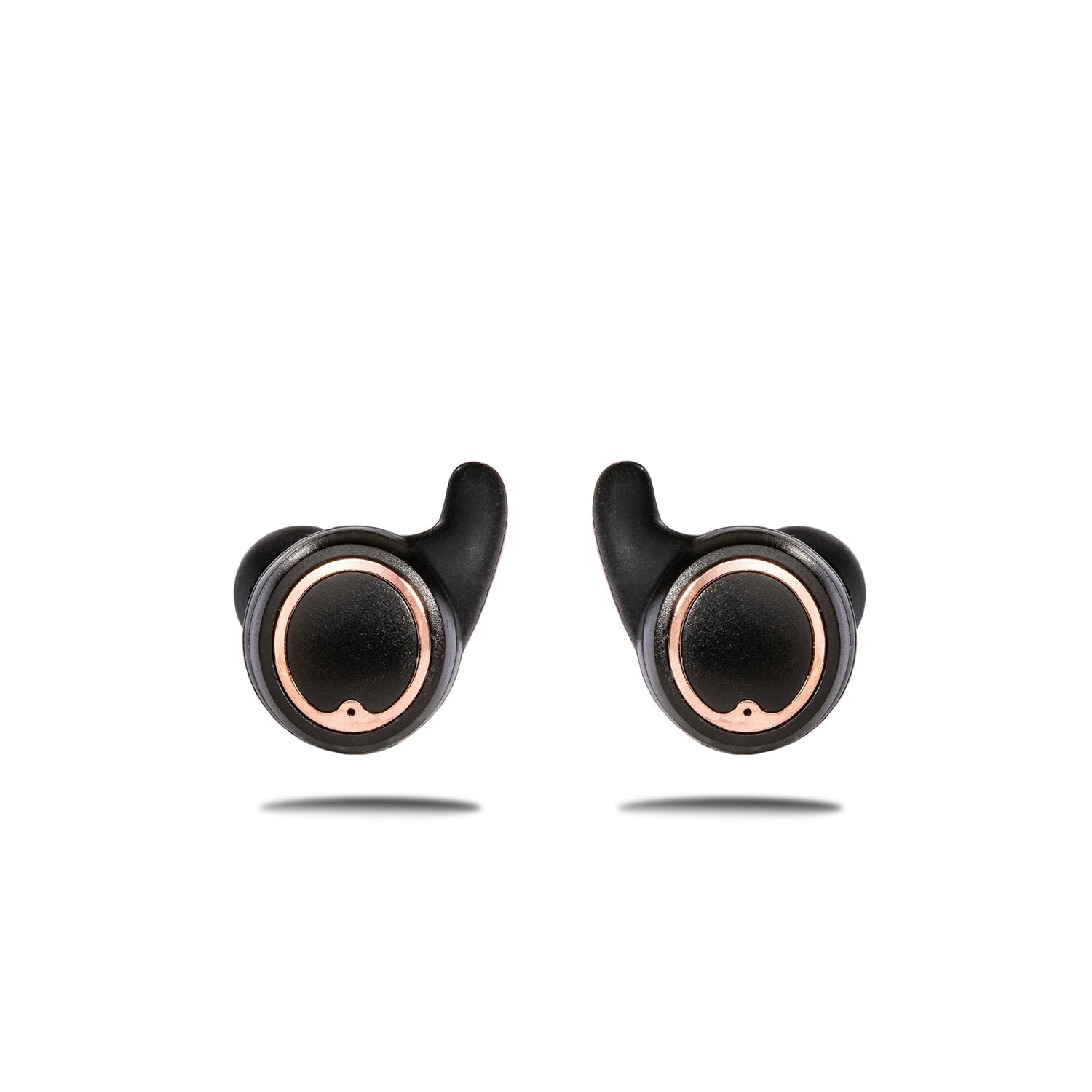 AIR Active 2.0 Matte Black Rose Gold Sport Earbuds (In Ear Wireless Headphones) by Friendie Audio Pty Ltd