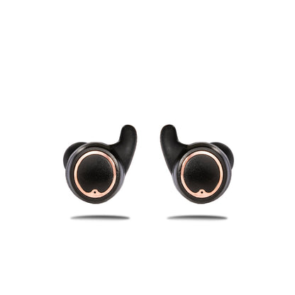 AIR Active 2.0 Matte Black Rose Gold Sport Earbuds (In Ear Wireless Headphones) by Friendie Audio Pty Ltd
