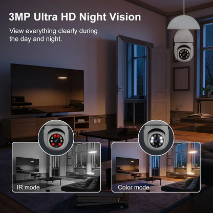 E27 Wifi Camera Bulb 3MP with Night Vision by OBA